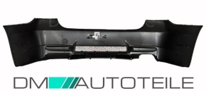 Sport Rear Bumper Black + Diffuser fits on BMW 3-Series E90 without M3 05-11