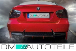 Evo SPORT REAR BUMPER SEDAN BLACK+Duplex Diffusor fit on BMW E90  w/o M3 M 05-11