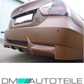 Evo SPORT REAR BUMPER SEDAN BLACK+Duplex Diffusor fit on BMW E90  w/o M3 M 05-11