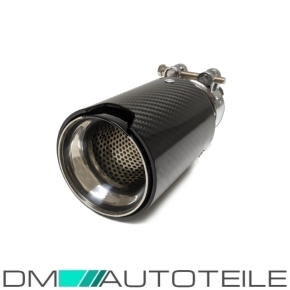 4x Sport-Performance Auspuffblenden Endrohre Carbon Glanz...