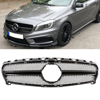 Sport Kühlergrill Schwarz Glanz passt für Mercedes...