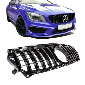 Kidney Front Grille Black Gloss fits on Mercedes W117 CLA...