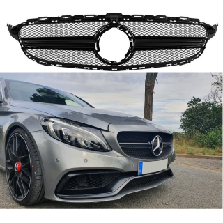 Auto Vordere Hintere Stoßstange Radkasten Lufteinlassgitter Seitenflossen  Luftmesser Spoiler, Auto Dekoration Zubehör, für Mercedes-Benz C Klasse  W206 C200 C260 C43 AMG Line 2022+, Black : : Auto & Motorrad