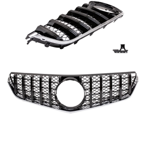 Sport-Panamericana GT Front Grille Black Gloss fits on Mercedes E-Class Coupe Convertible A207 C207 up 2009-2013
