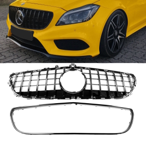Kidney Front Grille Black Chrome fits on Mercedes W218...