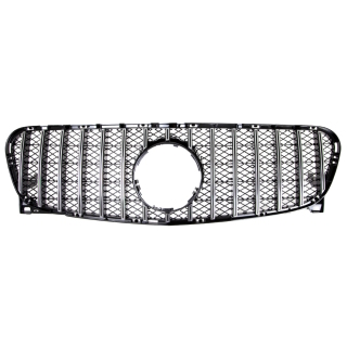 Kühlergrill Chrom Schwarz passt für Mercedes GLA X156 13-16 auf Sport-Panamericana GT 