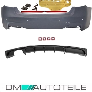 Stoßstange Hinten + PDC + Diffusor Sport-Performance 2-Rohr passend für BMW F30