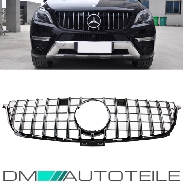 GT Panamericana Look Chrom Schwarz Kühlergrill Chrom Für Mercedes ML W166 11-15
