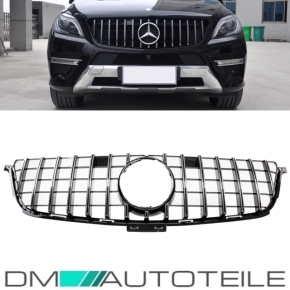  Kühlergrill Schwarz Chrom passt für Mercedes ML-Klasse W166 Bj 11-14 auf Facelift Sport-Panamericana GT