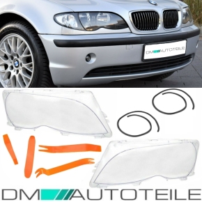 Scheinwerferglas SET + PVC Werkzeug passt für BMW E46...