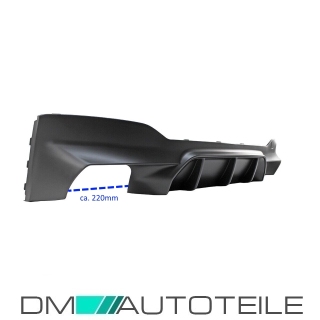 Heckdiffusor Sport Duplex Breit + Reflektoren passt für BMW 5er G30 G31 M550 M-Paket nicht M5