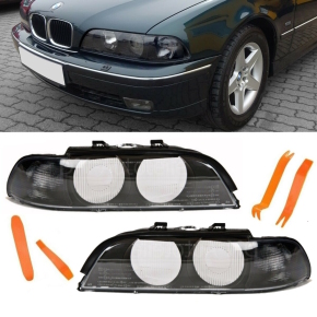 Scheinwerferglas SET Smoke + Werkzeug passt für BMW E39...