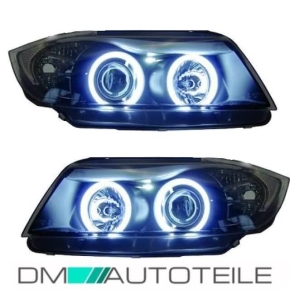 Set Angel Eyes CCFL headlights Set black Halogen H7/H7...