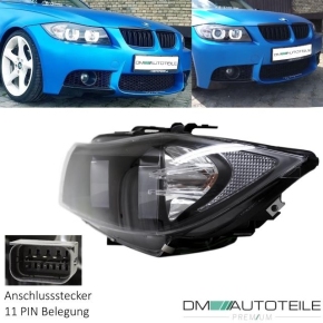 SATZ Xenon Scheinwerfer Schwarz D1S+TAGFAHRLICHT U-LED für BMW 3er E90 E91 05-08