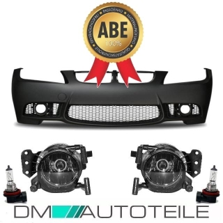 Sport Front Bumper Black fits on BMW 3-Series E90 E91 05-08 w/o PDC + Fogs Smoke