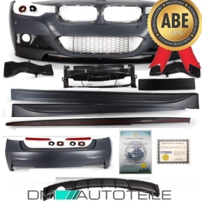 Umbau Sport-Performance Bodykit Stoßstange Front Schweller Heck passt für BMW 3er F30 316-320i Serie & M-Paket