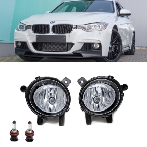 Set Fog Lights Chrome + H8 fits on BMW F30 F31 F20 F21...