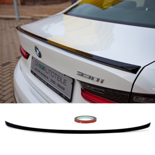Sport Performance Rear Trunk Roof Spoiler Lip Black Gloss Saphir 475 fits on BMW 3-Series G20 Saloon
