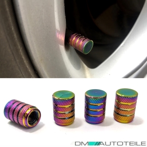 4 Ventilkappen Kappen SET Multicolor / Regenbogen...