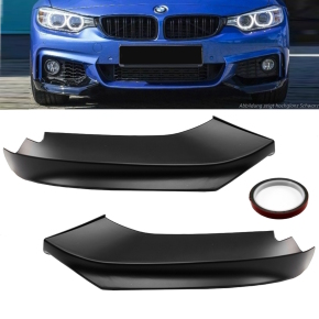 2x Kühlergrill Schwarz Glanz Doppelsteg +Emblemhalter passend für BMW 4er  F32 F33 F36 auch M4 + M alle Modelle