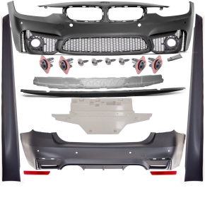 EVO Sport Bodykit Stoßstange Front Seite Heck Duplex passt für BMW F30 nicht M3