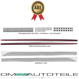 SET PERFORMANCE Side Skirts Decals Extansions Vinyl +Foil...