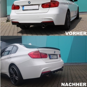 Sport -PERFORMANCE Diffusor schwarz matt passt für BMW F30 F31 M-Paket Stoßstange 335i 335d