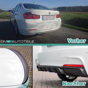 Carbon Gloss Design Sport-Performance Rear Diffusor fits on BMW F30 F31 M Bumper
