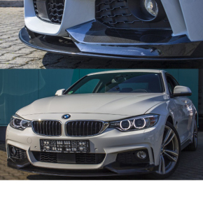 Sport-PERFORMANCE Spoiler Splitter Black fits on BMW F32 F33 F36 M-Sport PROOVED