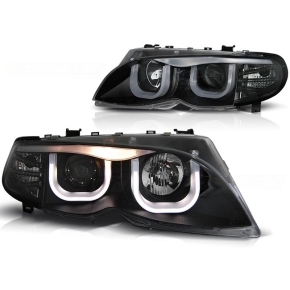 Scheinwerfer Angel Eyes LED 3D schwarz passt für BMW...