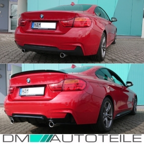 Rear Diffusor Black Matt 435i fits on BMW F32 F33 F36 PERFORMANCE M-Sport Bumper