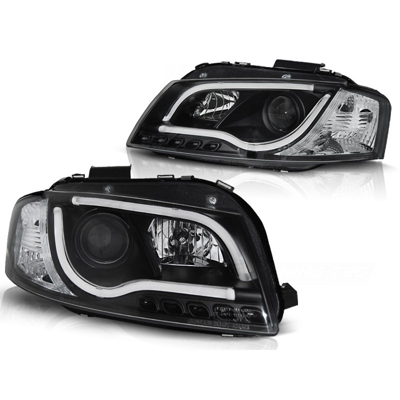 Design Scheinwerfer Tagfahrlicht LED schwarz passt für Audi A3 8P