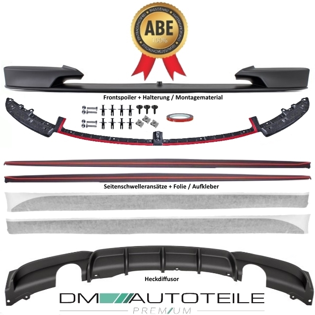 Bodykit Frontspoiler Diffusor Schweller ABS für Audi A3 S-Line +