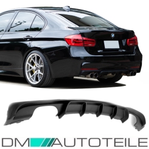 Sport-Performance Rear Diffusor Black Duplex 4 Outlet fits on BMW F30 F31 M