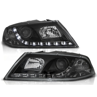Scheinwerfer Tagfahrlicht Xenon LED schwarz passt für Skoda Octavia 2 ab  04-08