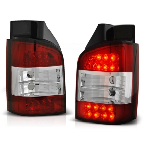 Rückleuchten Set Voll LED Lightbar für VW T5 Bj. 03-09 rot klar