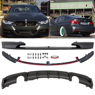 Sport-Performance Front Spoiler + 335 Diffusor Splitter fits on BMW F30 F31 M