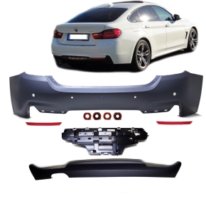 Sport Rear Bumper primed+Diffusor fits on BMW 4-Series...
