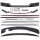 Spoiler Splitter +Diffusor +Skirts Decals +Trunk Black Gloss fits on F30 M-Sport