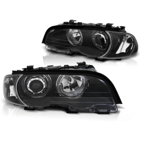 Scheinwerfer LED Angel Eyes schwarz passt für BMW...