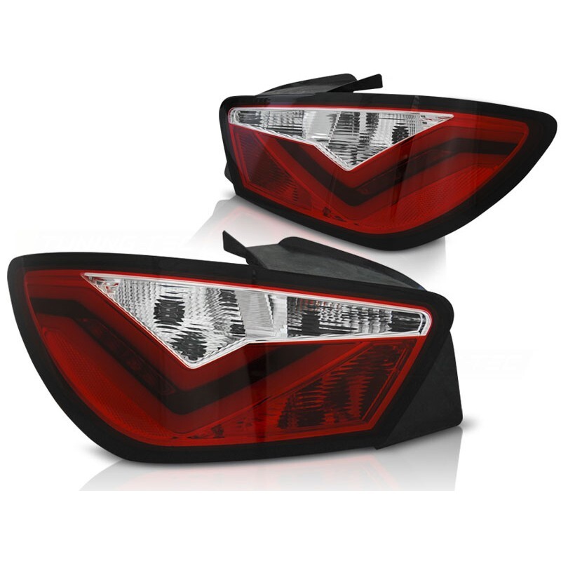LED Rückleuchten Lightbar passt für Seat Ibiza 6J 3-Türer ab 2008-2012  rot/klar