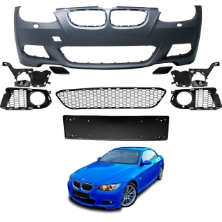 Sport Front Bumper primed w/o Park assist  with  Washers + accessories fits on BMW E92 E93 Standard or M-Sport 06-10 TÜV Tested