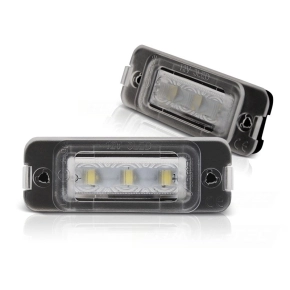Vinstar KFZ-Ersatzleuchte LED Kennzeichenbeleuchtung E-geprüft für  Mercedes-Benz, kompatibel mit: Mercedes-Benz W203 LIMO / Chrysler Crossfire