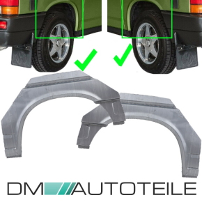 Set Radlauf Seitenwand Reparaturblech Rechts+Links Hinten...
