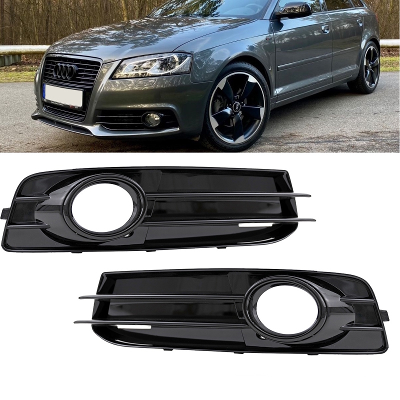 Sport Grille Silver & Gloss Black suitable for AUDI A3 (8P