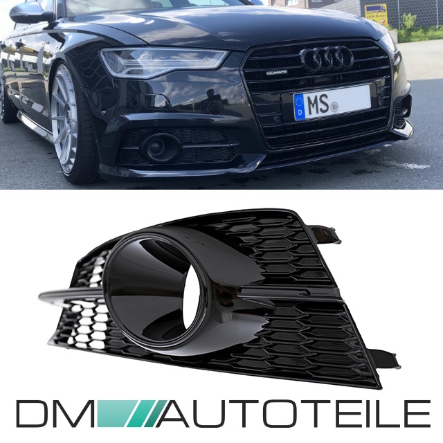 Stoßstangengitter SET schwarz glanz komplett für Audi A6 C7 S-Line ab  2014-2018