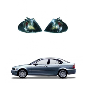 Satz Frontblinker Schwarz Glanz für BMW 3er (E46)...