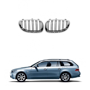 Doppelsteg Kühlergrill Grill Set Schwarz Chrom...