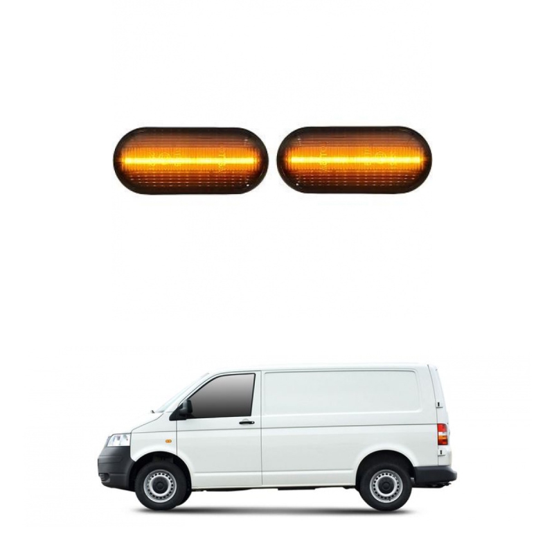 Rückleuchten Set Voll LED Lightbar für VW T5 Bj. 03-09 rot klar