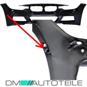 Sport Stoßstange vorne für 6x PDC & SRA 11-19 passend für BMW 3er F30 F31 Serie+ M-Paket